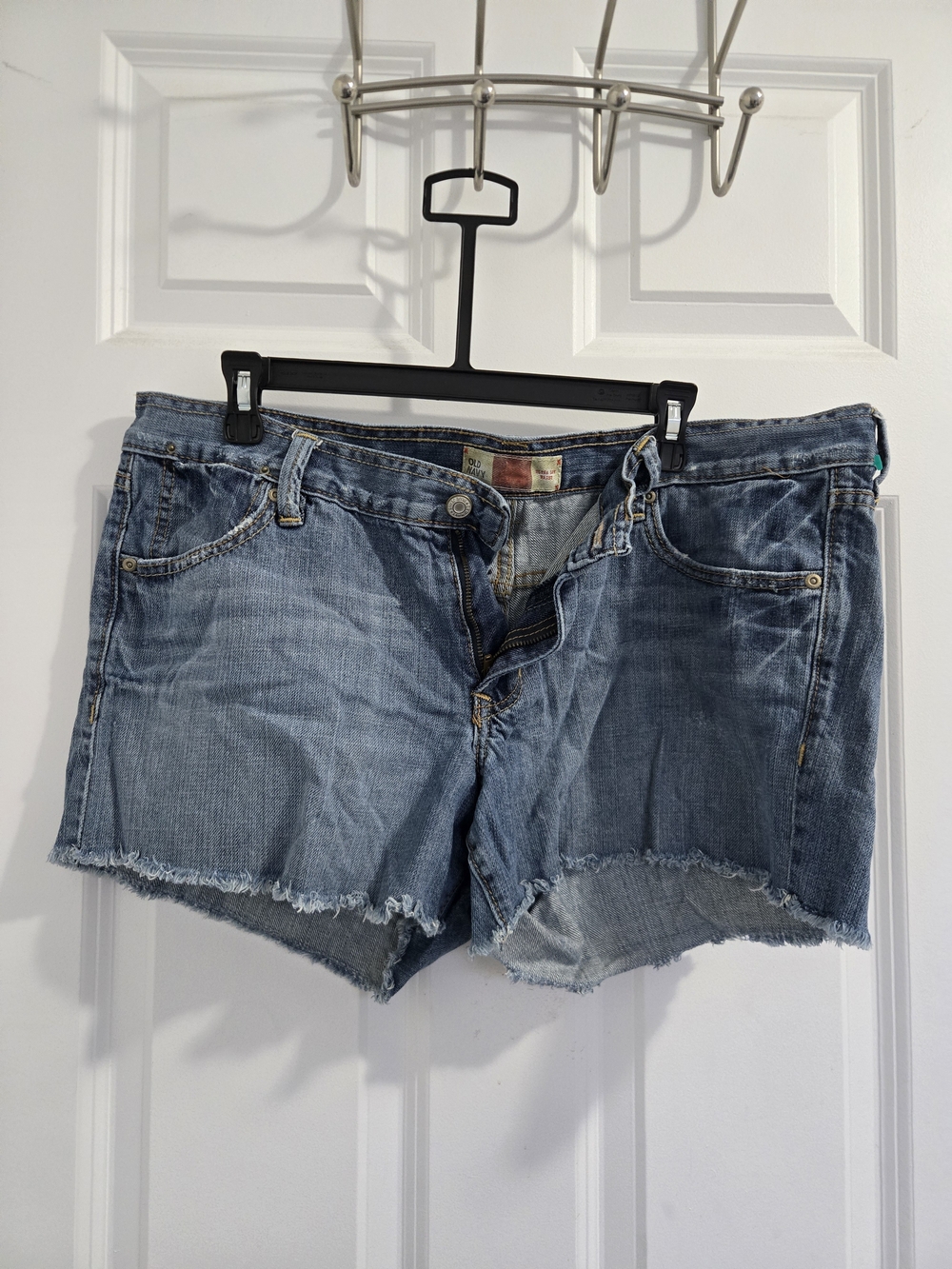 Old Navy Light Blue Distressed Denim Cutoff Shorts